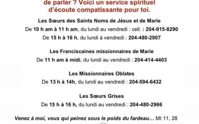 Ligne d&rsquo;écoute service spirituel